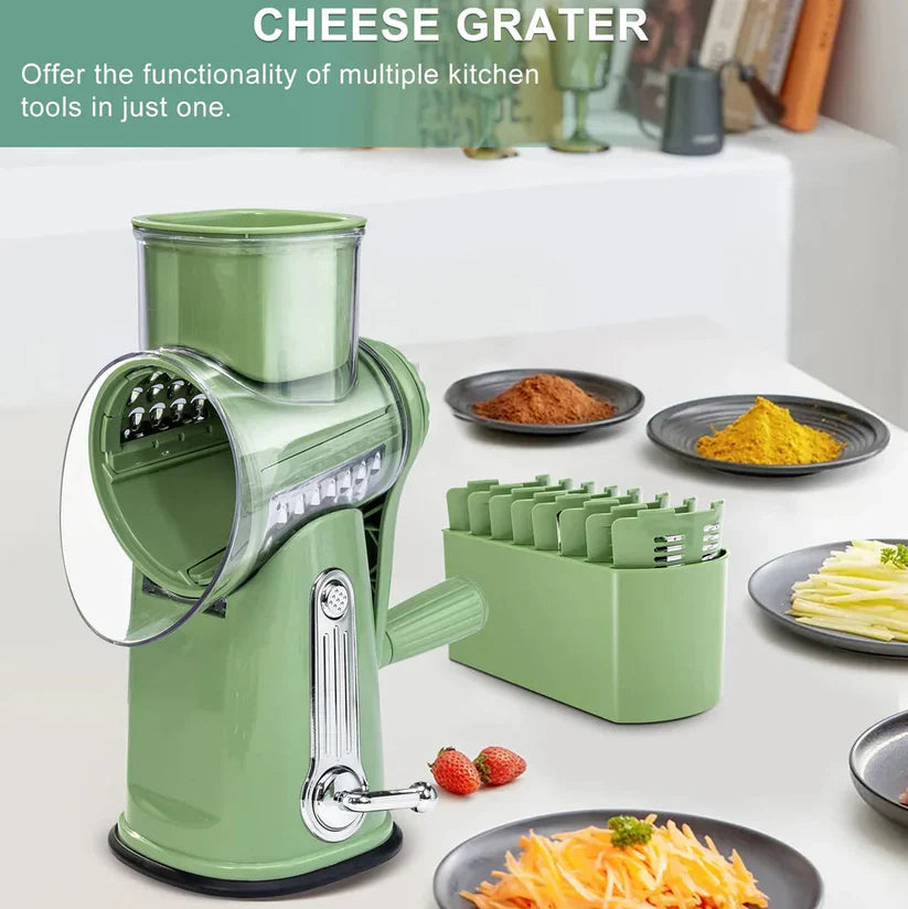 5 in 1 Rotary Cheese Grater Vegetable Slicer