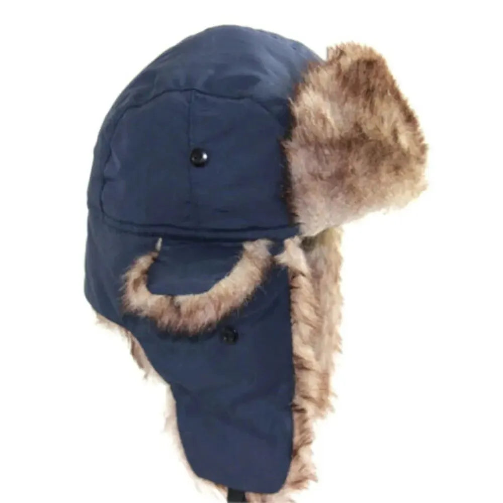 Men’s Winter Trapper Aviator Hat – Waterproof Bomber Cap with Earflap Ear Protection, Warm Fur-Lined Ski Hat