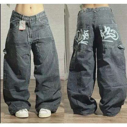 Women's Washed Wide Legged Jeans