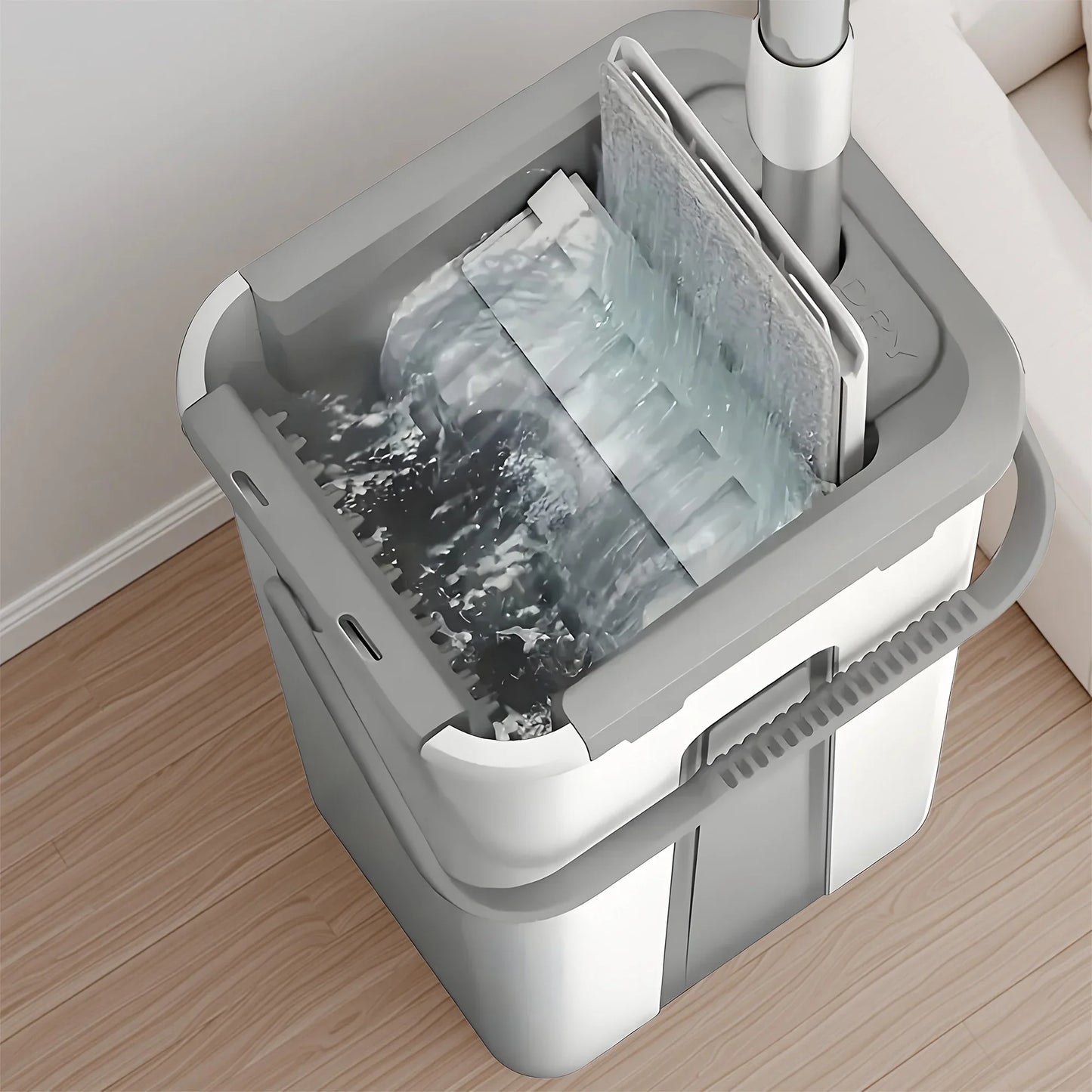 Magic Mop and Bucket Set – 360° Spin Flat Mop with 4 Microfiber Pads for Wet & Dry Floor Cleaning, Home Kitchen Bathroom