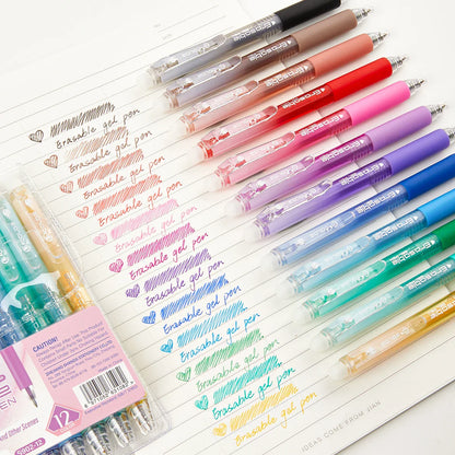 12/24/36-Pack Erasable Rainbow Gel Pens Set, 0.7mm Fine Tip Color Pens for Journaling, Drawing, DIY – Back to School, Halloween