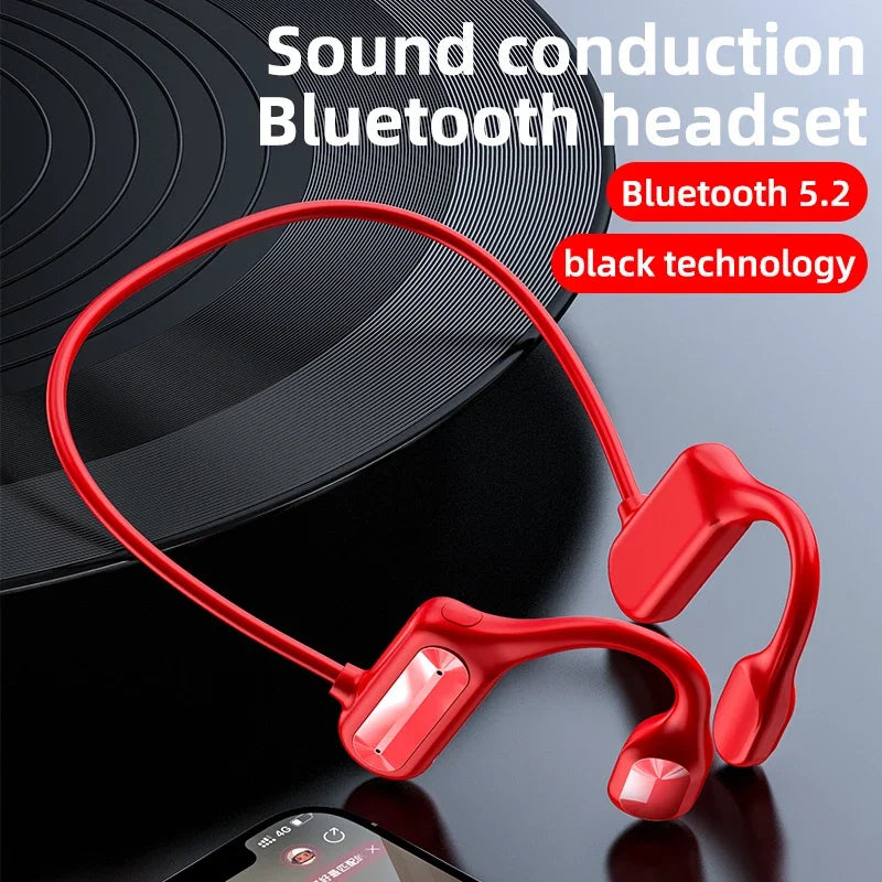 5.0 Bluetooth Earphones Sport Wireless Headset Ear Hook Air  Conduction Principle 3D HIFI Stereo HIFI Headphones With Microphone