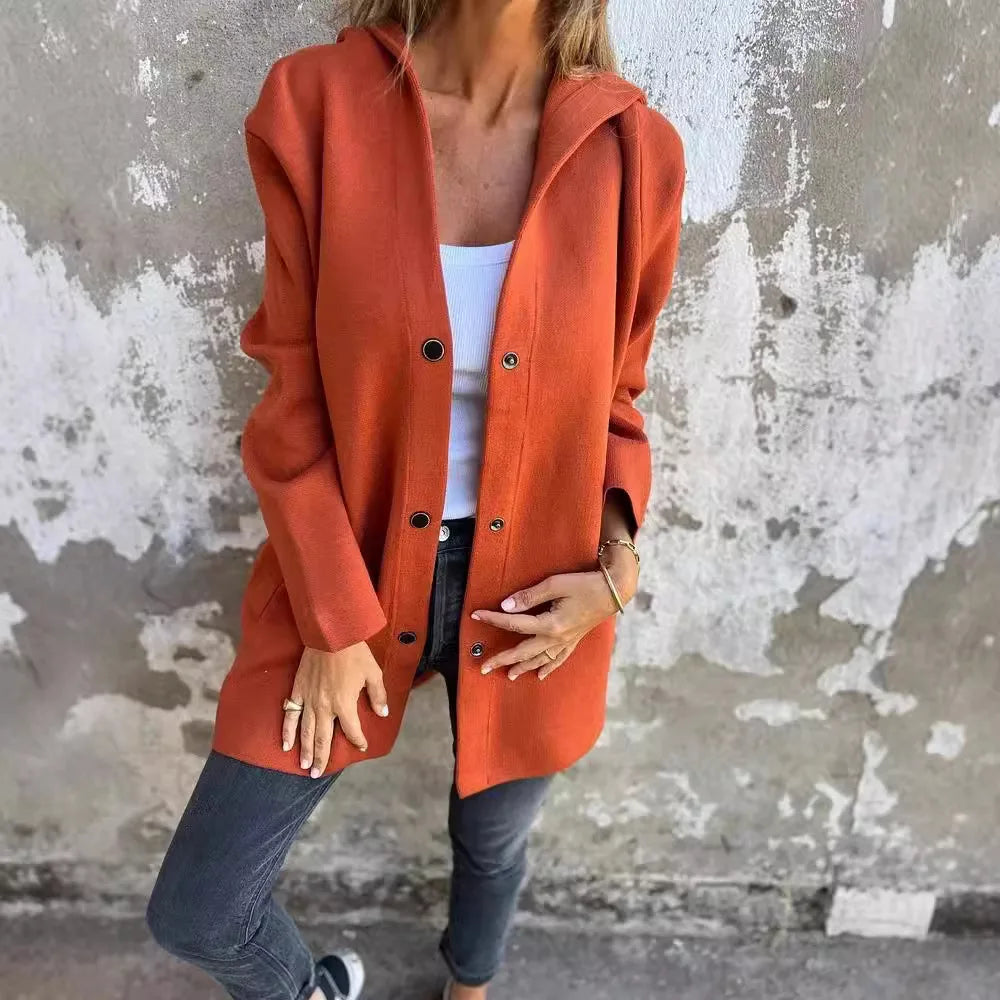 Women’s Hooded Long Sleeve Cardigan Jacket