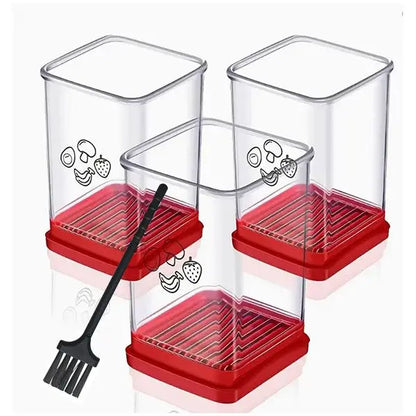 Fruit and Vegetable Slicer with Push Plate – Multi-Function Speed Cutter for Eggs, Strawberries, Bananas & Salad Prep