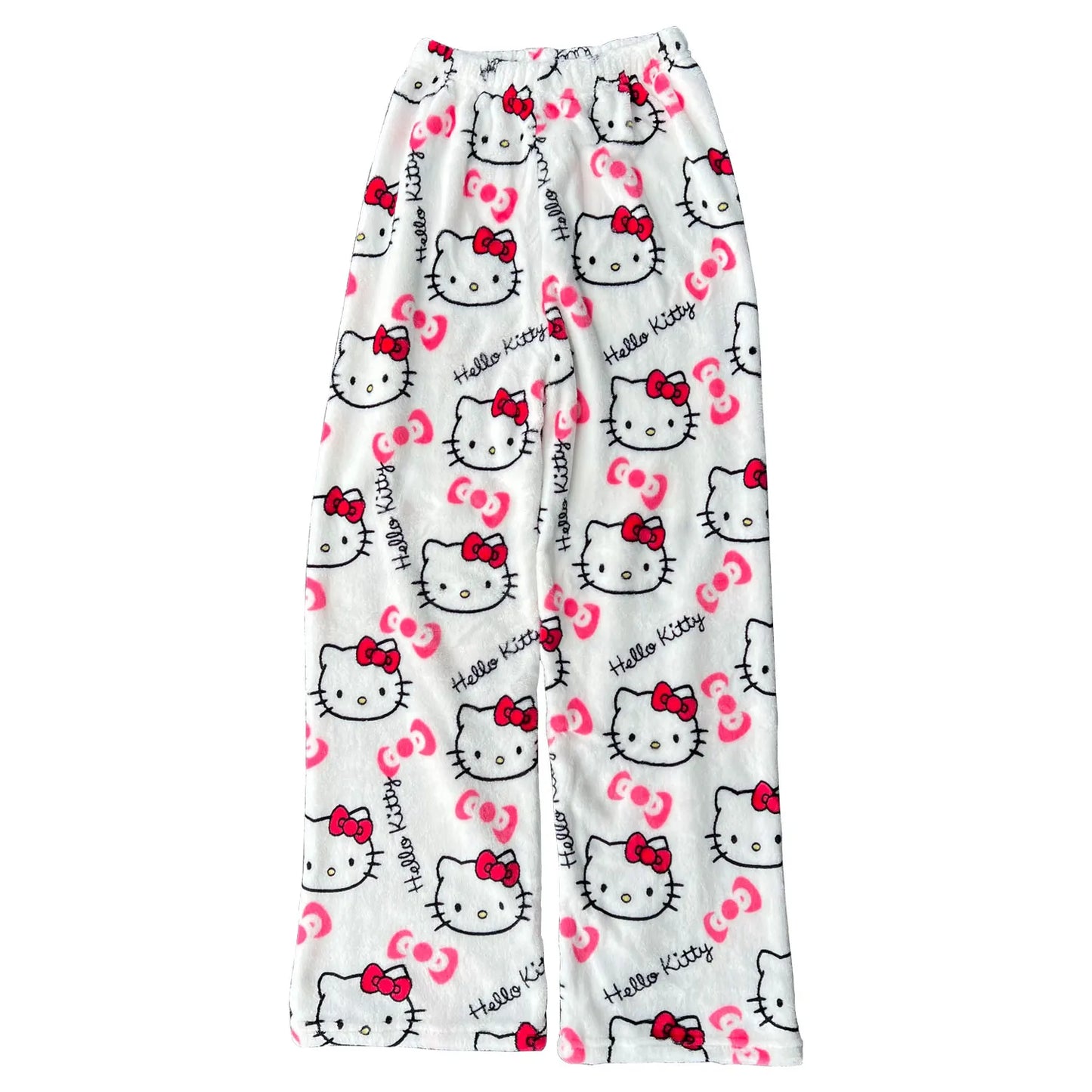 Hello Kitty Plush Pajama Pants – Cozy Lounge Bottoms for Adults & Teens