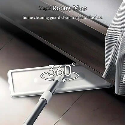 Magic Mop and Bucket Set – 360° Spin Flat Mop with 4 Microfiber Pads for Wet & Dry Floor Cleaning, Home Kitchen Bathroom