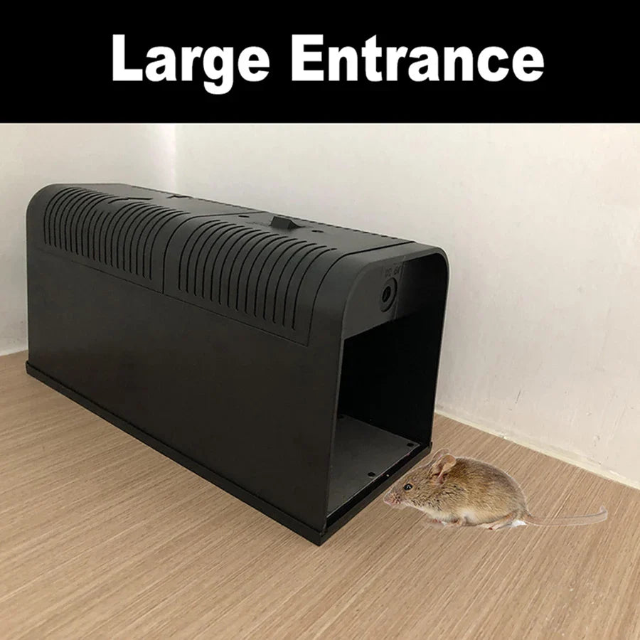 Electronic Mouse Trap – Humane Rodent Catcher and Rat Killer with High-Voltage Shock, Reusable Smart Electric Pest Control
